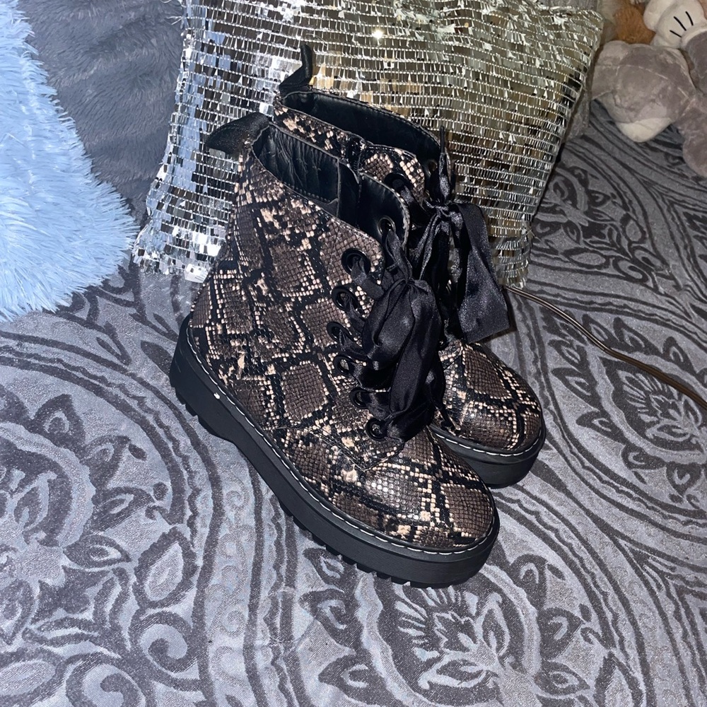 Snake skin boots